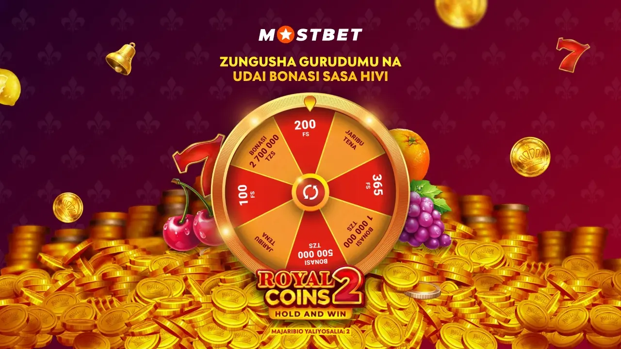 Gurudumu la bonasi la Mostbet kwenye mchezo Royal Coins 2